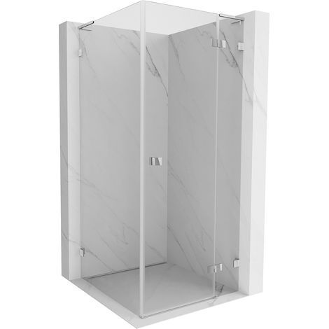 Mexen Lunar L Duschkabine klappbar rechts 80 x 80 cm, transparent, Chrom - 834L-080-080-01-00-P (1/5)