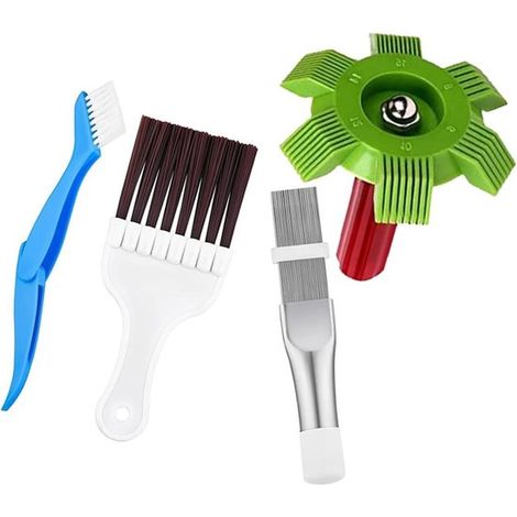 Kit de limpieza para secadora y aire acondicionado - Juego de 4 cepillos - Adecuado para una limpieza eficaz