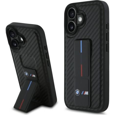 BMW BMHCP16SGSPCCK iPhone 166.1 schwarz/schwarzes Hardcase M Grip Stand Smooth and Carbon (1/5)