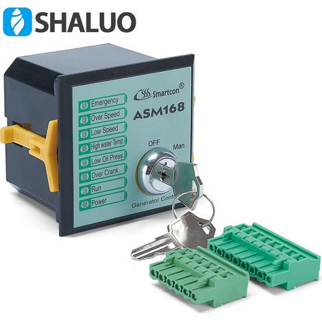 ASM168 automated control module for diesel generator sets: automatic start, four-protection alarm and stop control.