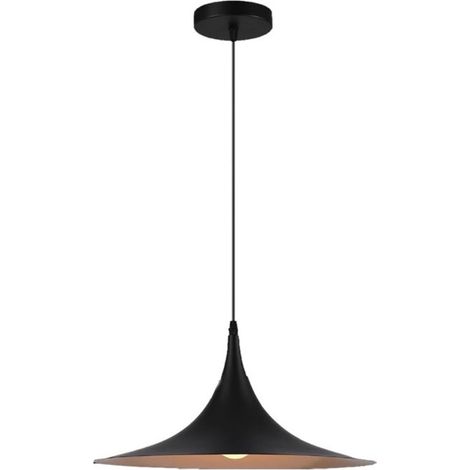 Trade Shop - Techo De Araña De Suspensión Estilo Contemporáneo Nórdico Grabado E27 Metal B97 -      Negro