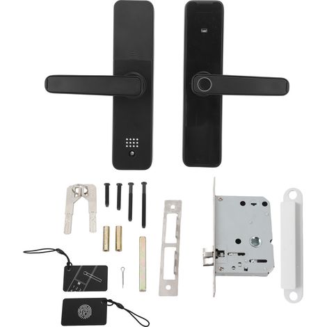 Serrure électronique intelligente à empreinte digitale, carte magnétique et mot de passe pour porte en bois (1/5)