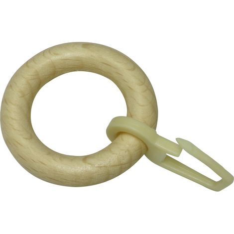 Gardinia Ringe für Vitragestange Montana Ø 11 mm, kiefer-natur, 10-er Pack Gardinenstangen & Zubehör (1/2)