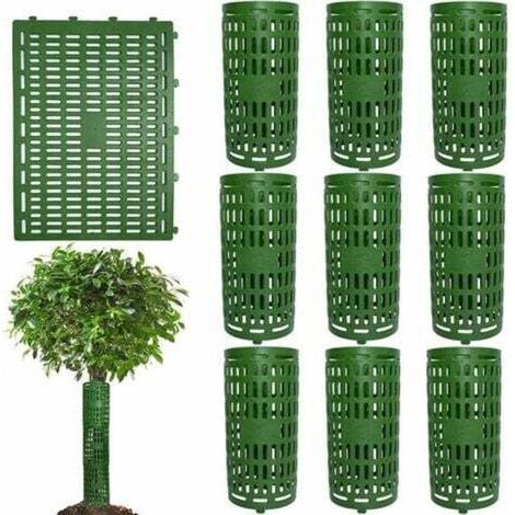 Protectores ajustables para troncos de árboles (paquete de 6), de plástico, para corteza de árboles y plantones (38 x 25 cm) (1/4)
