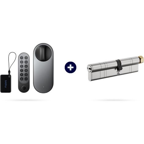 Pack serrure intelligente U200 avec cylindre ajustable – Noir – Aqara (1/4)