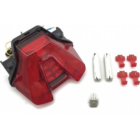 Rear Light with Integrated Turn Signals  Angled Housing, Multifunction, Bicycle Rear Light with Turn Signals, Red (1/5)