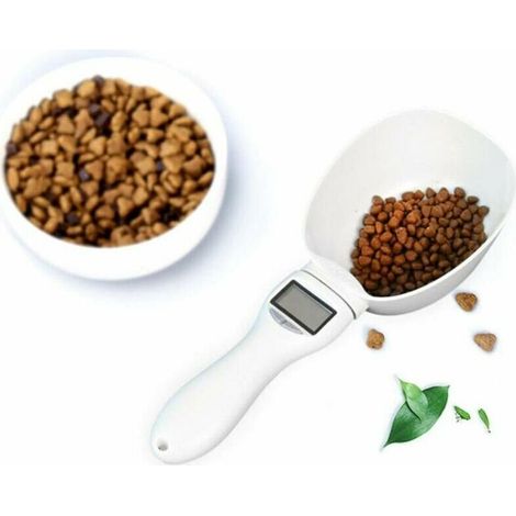 Gamelles Tasse De Cuillère De Mesure d'eau De Nourriture pour Animaux De Compagnie 800G / 0.1G avec Affichage À LED Pelle De Balance De Cuisine Fournitures Amovibles Portables d'alimentation