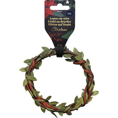 Blätter an 2 m Draht Weihnachten