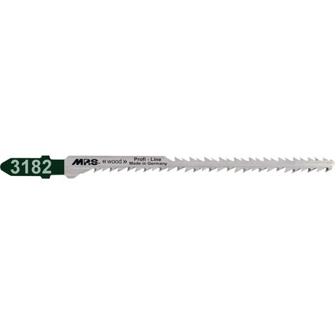 Lames scie sauteuse CV (pour bois/plexi) Dents Affutées Crois - Coni 95/115Mm - 2,2/3,2mm 2 Cot - 5 mm