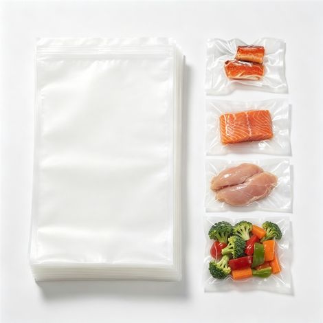 Oderra 100 sacs sous vide alimentaires 15 x 25 cm, sacs de conservation pour aliments, compatibles machines sous vide (1/5)