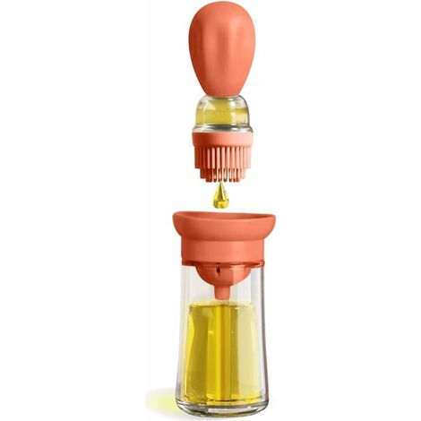 Green Mobility-Flacon distributeur d'huile avec brosse pour barbecue, récipient de stockage d'huile et pinceau à badigeonner en silicone pour cuisine, barbecue, grillage, cuisson et cuisson, pot à pin (1/5)