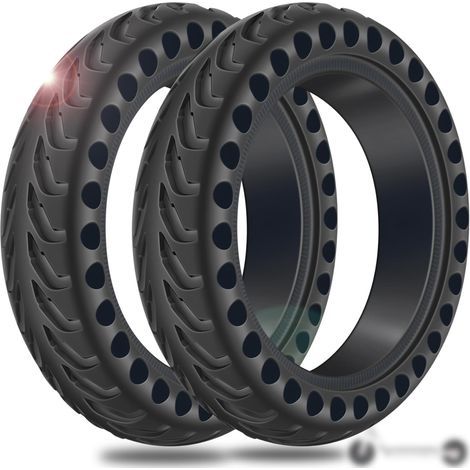 2PCS Pneu Plein 50/75-6.1 Compatible avec Trottinette Electrique, Pneus Trottinette Electrique 8 1/2 x 2, 8,5 Pouces Roues de Rechange pour Xiaomi Scooter 3/3 Lite/ M365/ Pro 2/ 1s (1/5)