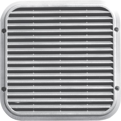 Grille ventilation aluminium naturel anti-choc - Carrée - 220x220mm