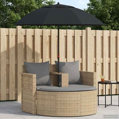 vidaXL Divano da giardino 8 pcs Beige e Grigio Chiaro polyrattan