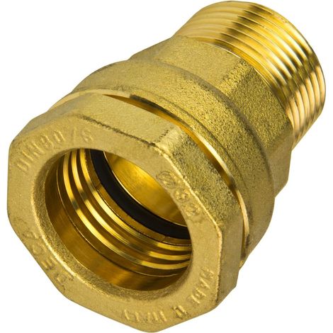 Caleffi Messing PE Rohr Verschraubung 25mm x 1" Aussen-Gewinde Klemmverbinder