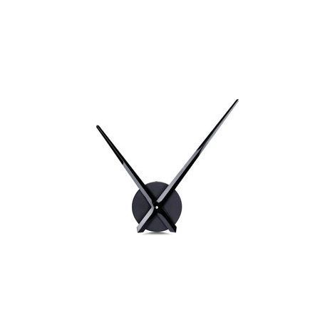 Große Wanduhr mit Zeigern, 31,5 cm, schlichtes Schwarz, ohne Ziffern, rahmenloses Uhrwerk zum Selbstbau mit langen Zeigern (1/5)