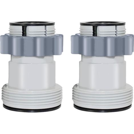 Poolschlauchadapter, 38 mm und 32 mm, Poolschlauchanschluss für Intex 10722, Bestway, Coleman (2 Stück)