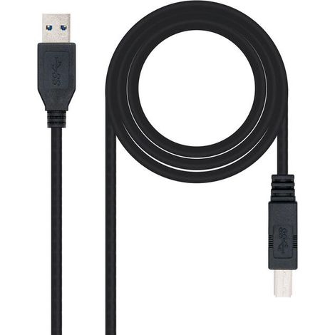 Cable USB NANOCABLE 10.01.0802-BK Negro (1/3)