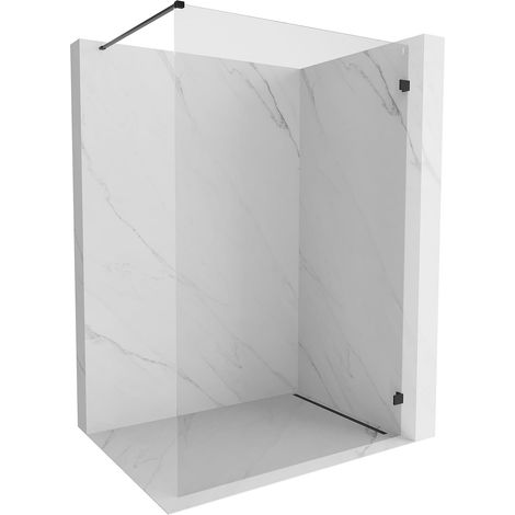 Mexen Lunar pared de ducha Walk-in derecha 120 x 200 cm, transparente 8 mm, negra - 830-120-000-70-00-P (1/5)