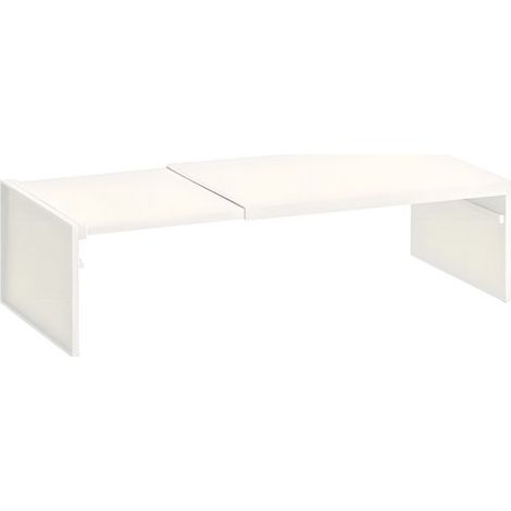 Étagère de rangement extensible avec tablettes - Étagère de rangement - Organisateur de plan de travail - Rangement de cuisine - Étagère de rangement en plastique - ABS - Blanc (1/5)