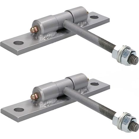KOTARBAU Lot de 2 anches de portail avec tôle à visser et tétons de lubrification réglables - Diamètre : 10 mm - Construction robuste