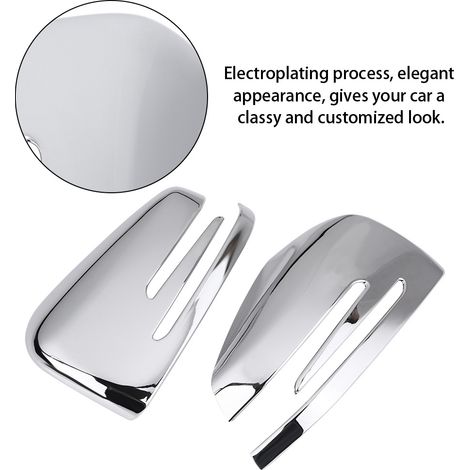 Baguettes chromées pour coques de rétroviseurs de porte compatibles avec Mercedes-Benz GLA CLA X156 C117 W212 W204 (1/5)