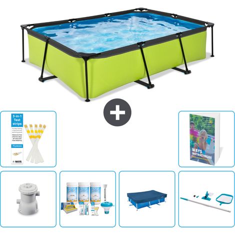 Exit Pool Rechteckig - 300x200x65 cm - 7-teilig S336
