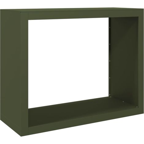 Maison Exclusive - Leñero de acero negro 100x40x80 cm