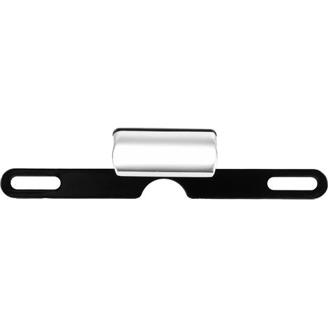 Support d'éclairage de plaque moto universel en aluminium CNC, feu arrière 6 LED pour fixation de plaque, argenté (1/5)