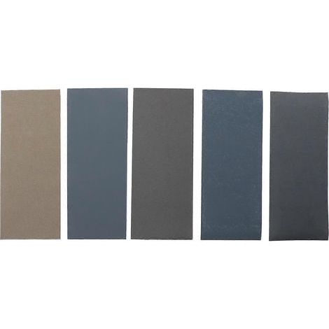 25 Blatt Nass-/Trockenschleifpapier für Metalle, verschiedene Körnungen – 23 x 9,3 cm – Schwarz (1/4)