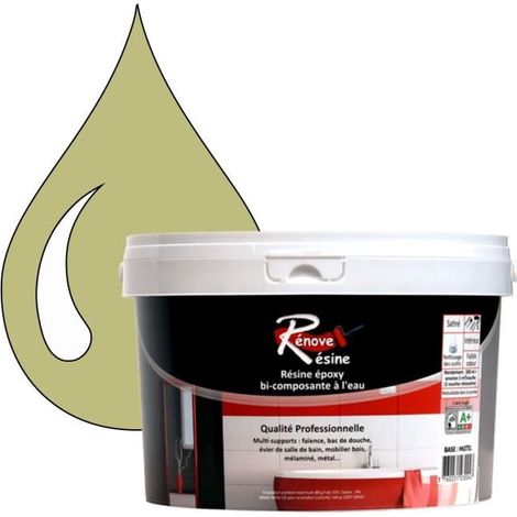 Peinture Résine - Rénove Résine 0.5L - Beige vert - Mat - Multi-supports (Carrelage, Faïence) (1/4)