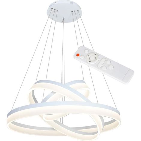 Suspension LED 114W RING 3 anneaux, télécommande Milagro