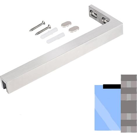 Barres de support en forme L pour porte douche verre 24 cm (9,4 (1/5)