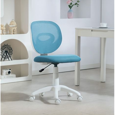 Chaise bureau ergonomique sans accoudoirs réglable bleu OKMYHOME (1/5)
