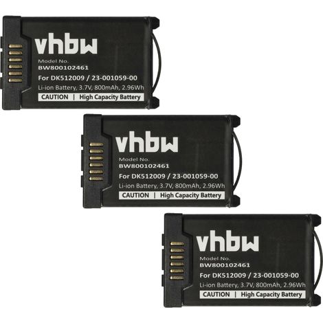 vhbw 3x Akku Ersatz für Aastra DK512009, A600ST1, 23-001080-00, 23-001059-00 für schnurlos Festnetz Telefon (800 mAh, 3,7 V, Li-Ion) (1/5)