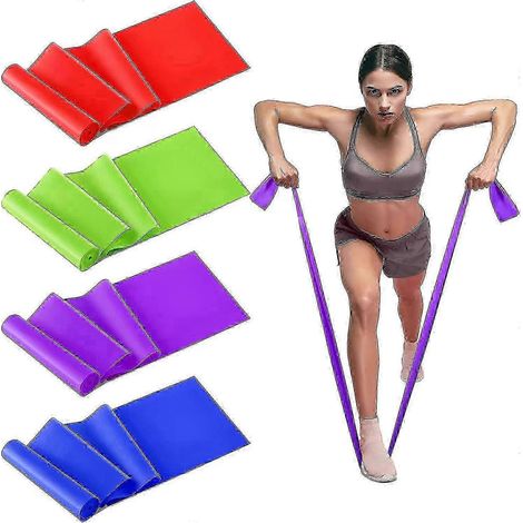 Widerstandsband-Set – 4 Widerstandsstufen für Yoga, Pilates und Heimtraining – Ideal für Sport und Fitness (1/5)