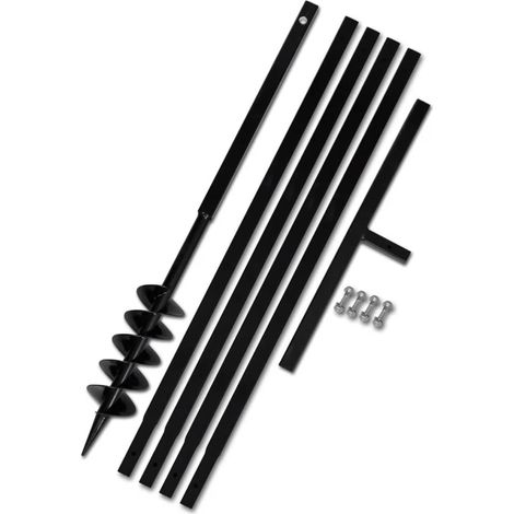vidaXL Trapano da Terra con Manico 100 mm Tubo di Prolunga Acciaio 5 m (1/5)