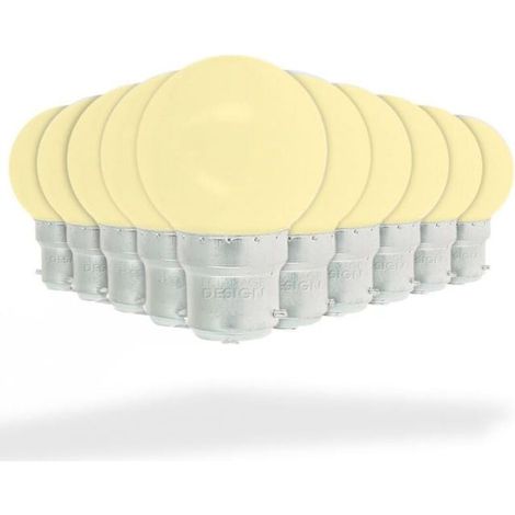 Lot de 10 ampoules LED jaune 1W (équivaut à 20W) pour guirlande lumineuse guinguette, décoration festive, éclairage chaleureux, usage intérieur/extérieur (1/4)
