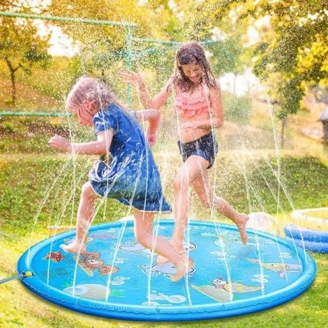 Water Splash and Jet Play Mat, Outdoor Baby Pool - Toddler Summer Swimming Party (1/4)
