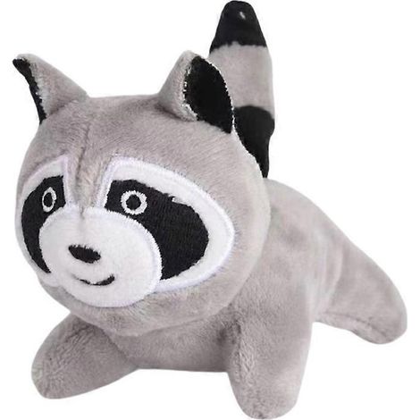 Peluches pour chiens, jouets de cache-cache, jouets éducatifs de chasse au trésor, animaux en bois qui couinent, raton laveur de 10 cm (1/4)