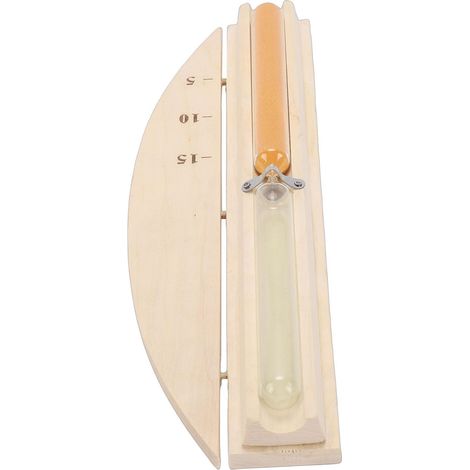 Sablier de Sauna de 15 Minutes – Sablier en Bois Antidéflagrant avec Rotation à 360° pour Utilisation dans la Salle de Sauna – Base en Bois de Peuplier et Verre Borosilicate – Accessoire de (1/5)
