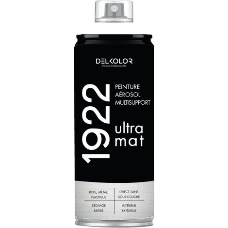 Delkolor 1922 peinture multi-support aérosol mat 400 ml Couleur: BLANC MAT (1/2)