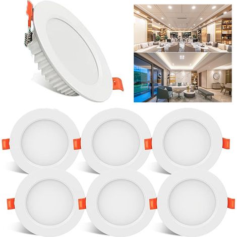 BOMCLAP Lot de 7 spots LED encastrés pour plafond, 4000 K (1/5)