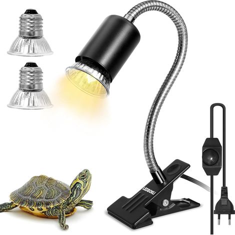 Lampes UVA et UVB 25 W et 50 W, lampe chauffante pour reptiles et tortues (la-XF9-) (1/4)