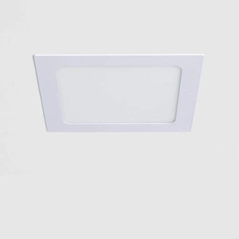 Placa LED 12W Cuadrada SuperSlim Corte 155x155 mm 6000K Blanco Frío