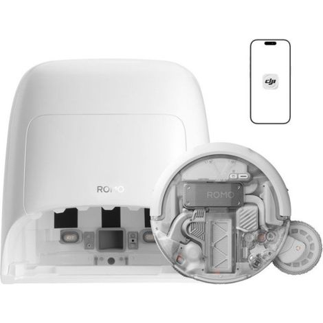DJI ROMO A2 - Robot Aspirateur Laveur - Franchissement obstacles 8,5 cm (1/5)