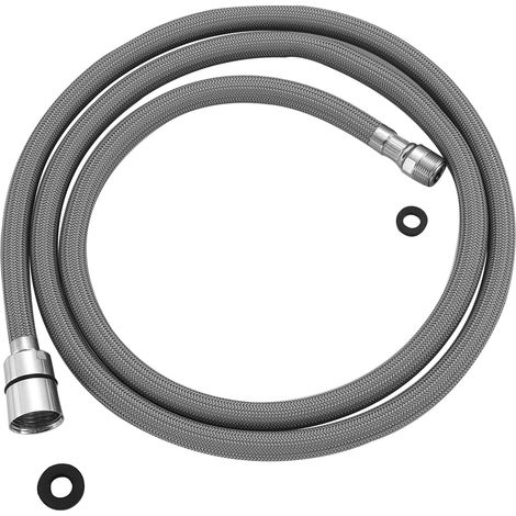 Flexible de douche TPR souple anti-fuite anti-éclatement 2 m noir pur salle de bain (1/5)