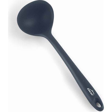 Bol gris, Seau de service, Bol en silicone, Ustensiles de cuisine, Poignée ergonomique, Antiadhésif, Résistant aux hautes températures, Lave-vaisselle, Longueur 29 cm (1/5)