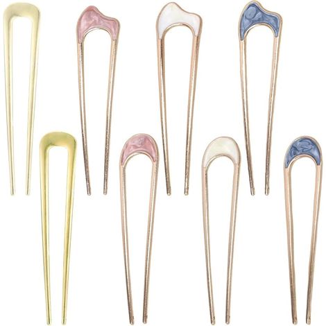 Pieces Elegant and Durable Metal Hairpins for Women, U-Shaped Hairpins with Comfortable Fit, Kitsch Hair Accessories for Women's Hair Decoration (1/5)