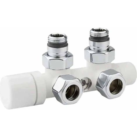 Arteclima - Valvola Mono-Bitubo da 1/2" Destra 24x19 Bianco-Cromo